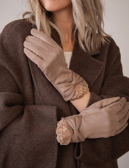 Handschuhe - Suede Romance - Taupe