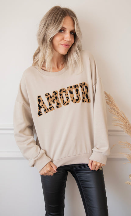 Pullover - Wild Spots Amour - Beige