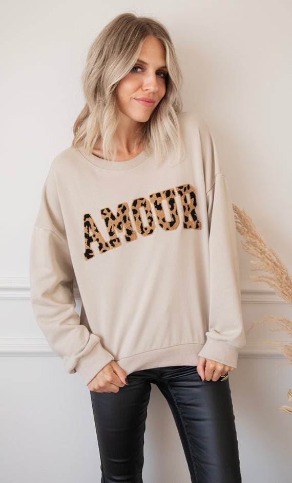 Pullover - Wild Spots Amour - Beige