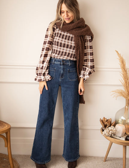 Meet Me In Plaid Brown/Beige - Blouse