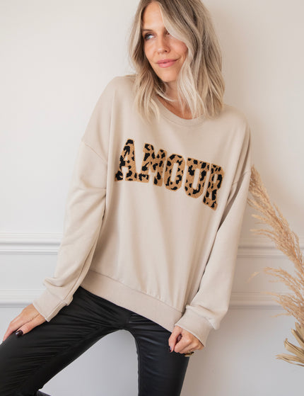 Pullover - Wild Spots Amour - Beige