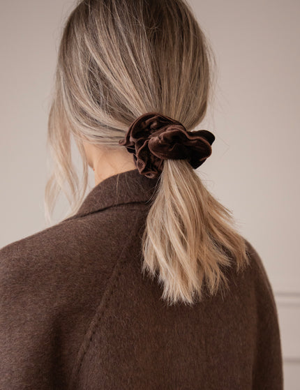 Velvet Twist Choco - Scrunchie