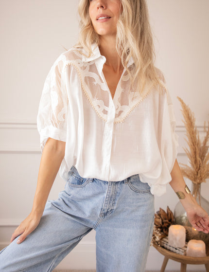 Lace & Light White - Blouse
