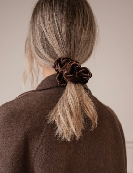 Velvet Twist Choco - Scrunchie