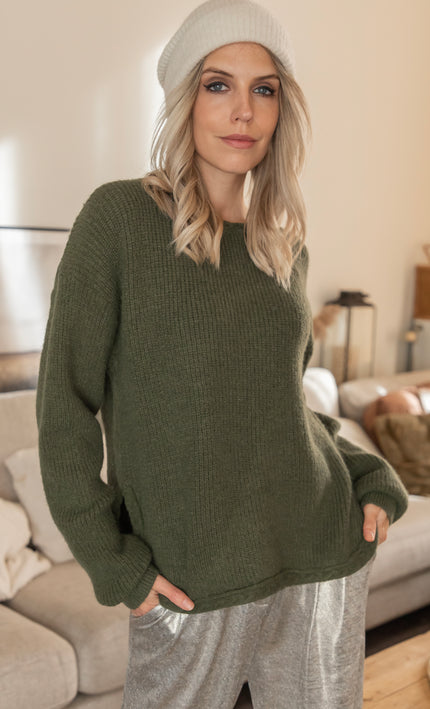 Pullover - Carrie Cable - Khaki