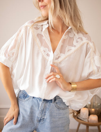 Lace & Light White - Blouse