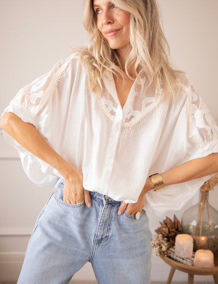 Lace & Light White - Blouse