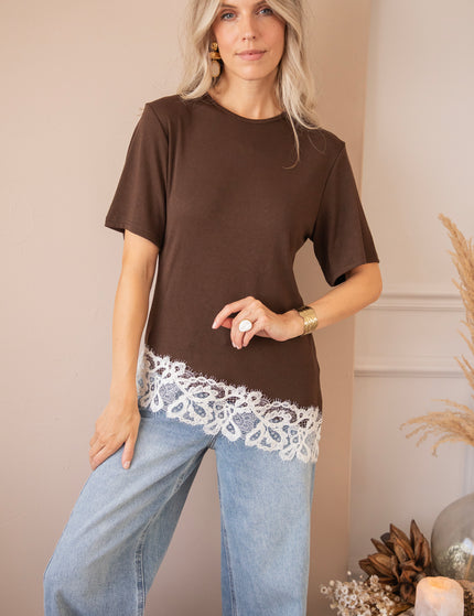 Grace In Lace  Brown - T-Shirt