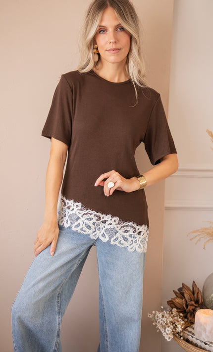 Grace In Lace  Brown - T-Shirt