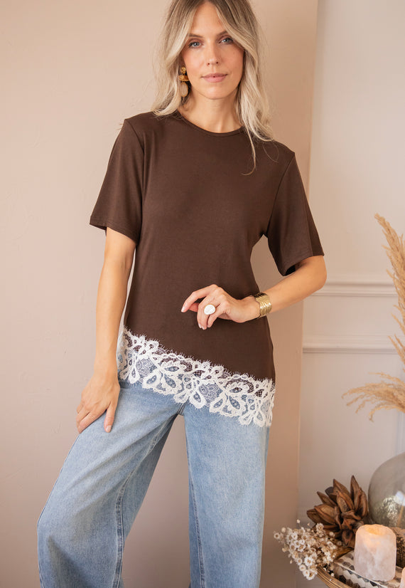 Grace In Lace Brown - T-Shirt