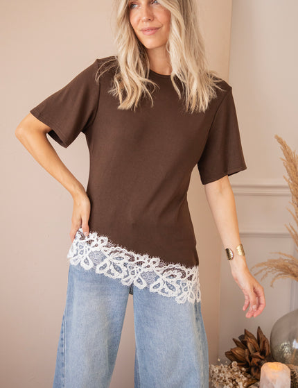 Grace In Lace  Brown - T-Shirt