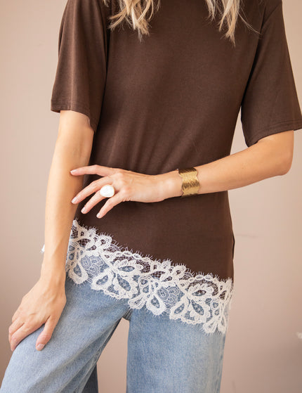 Grace In Lace  Brown - T-Shirt
