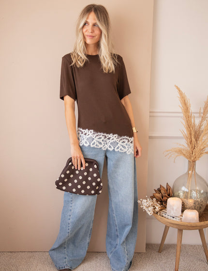 Grace In Lace  Brown - T-Shirt