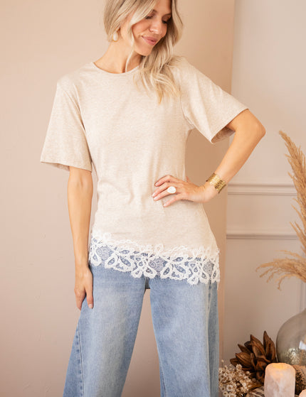 T-Shirt - Grace In Lace - Beige