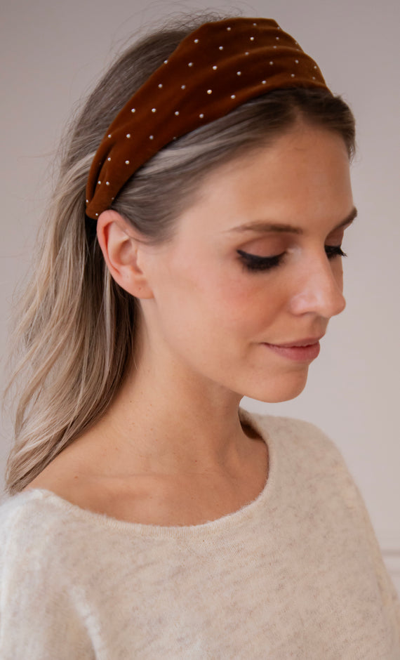 Haarreif - Twinkly Velvet - Rostrot