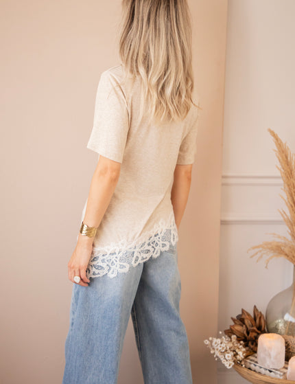 T-Shirt - Grace In Lace - Beige