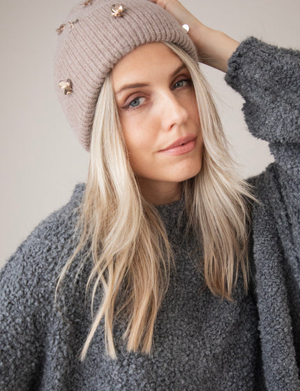 Beanie Glow Taupe - Muts