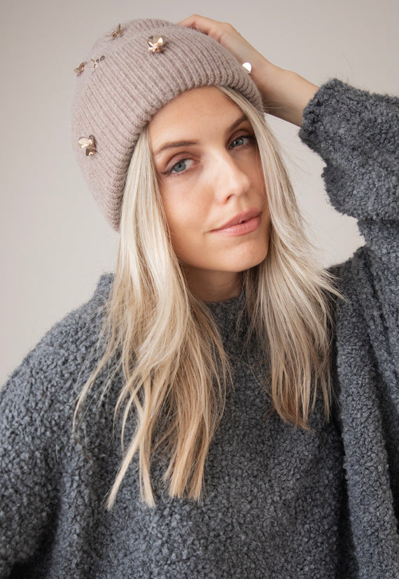 Beanie Glow Taupe - Muts