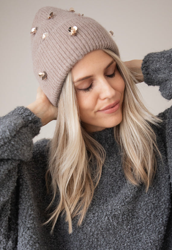 Beanie Glow Taupe - Muts