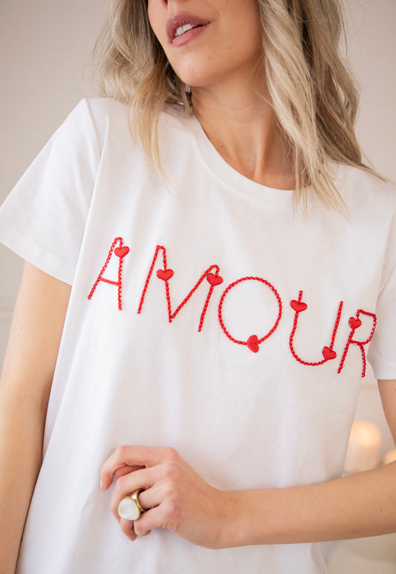 Route D'Amour White/Red - T-Shirt
