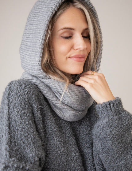 Cozy Capuchon Grey - Sjaal