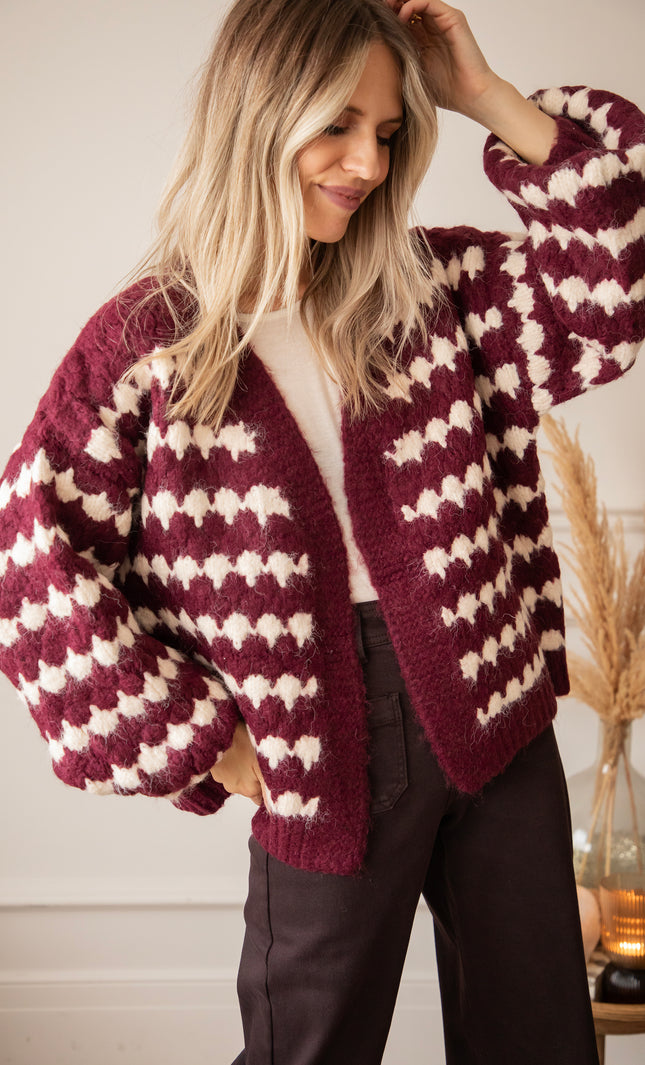Chunky Charline Mulberry/Beige - Vest