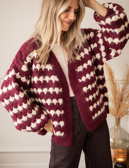 Chunky Charline Mulberry/Beige - Vest