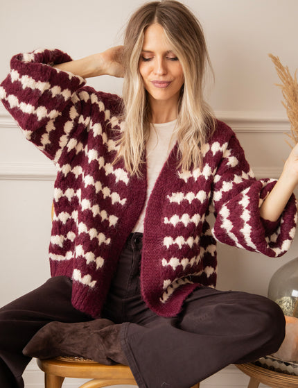 Chunky Charline Mulberry/Beige - Vest