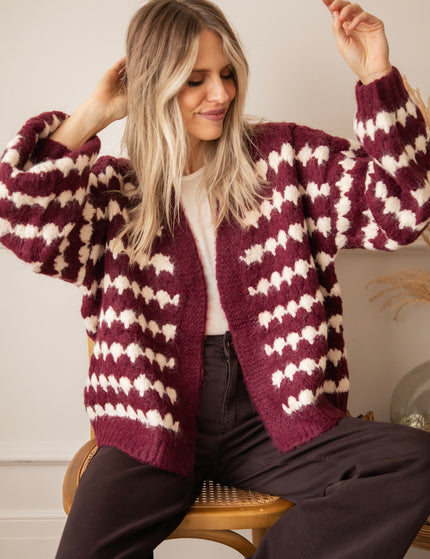 Chunky Charline Mulberry/Beige - Vest