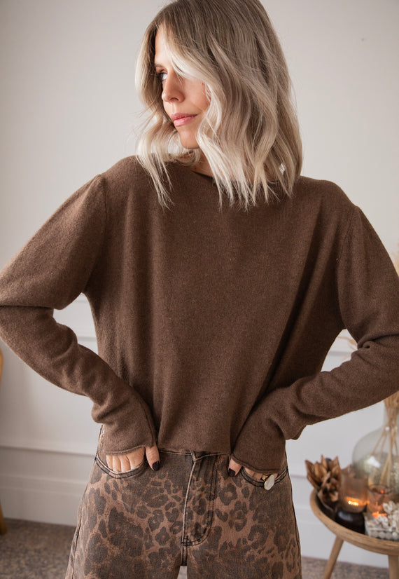 Pullover - A True Basic - Braun