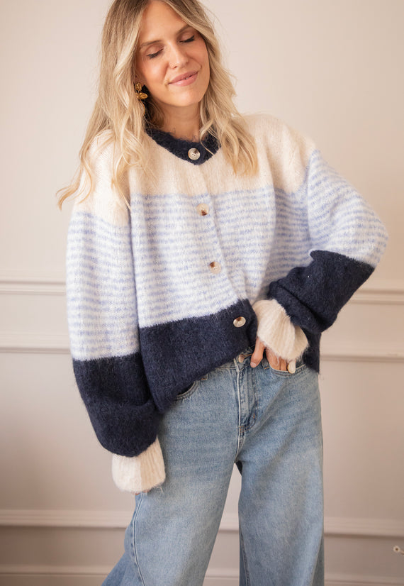 Sweet Rainbow Blue/Dark Blue - Cardigan