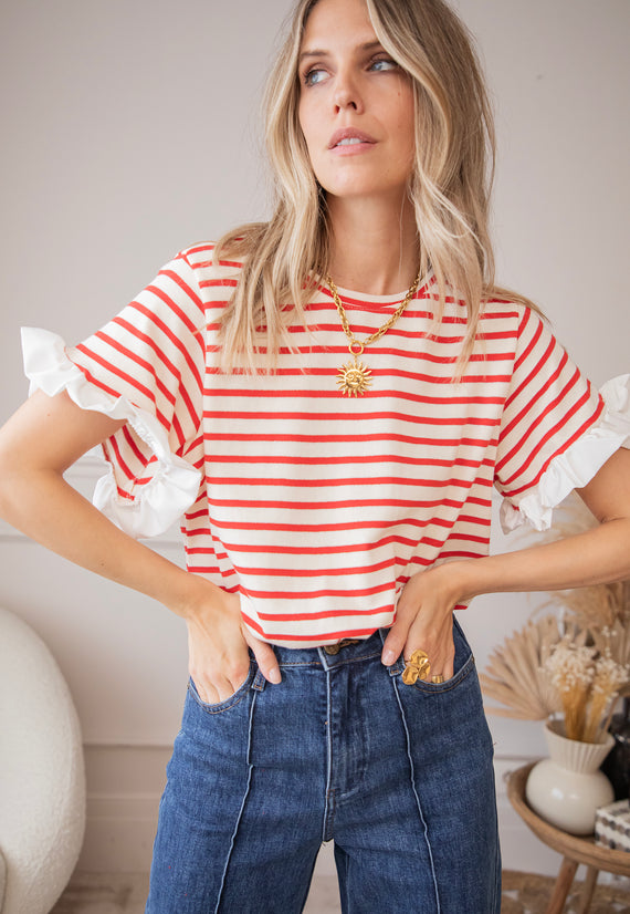 Saline Stripe Red - T-Shirt