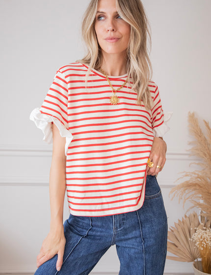 T-Shirt - Saline Stripe - Rot