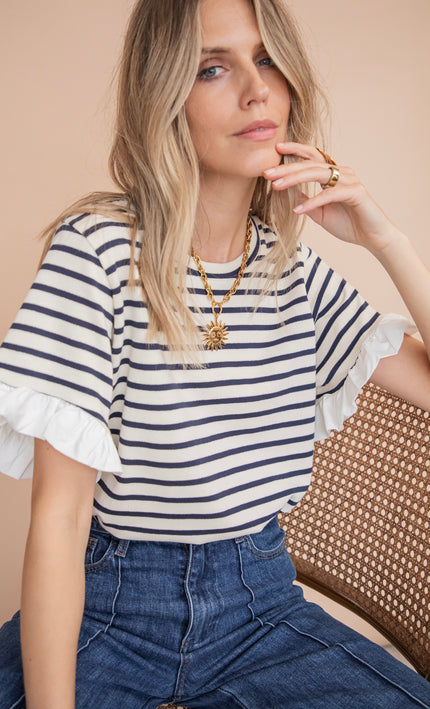 Saline Stripe Blue - T-Shirt