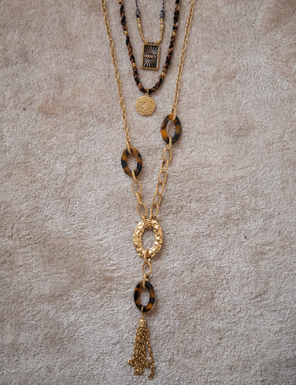 Chain Cherise Gold/Brown - Necklace