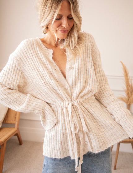 Pull Me Closer Beige - Cardigan