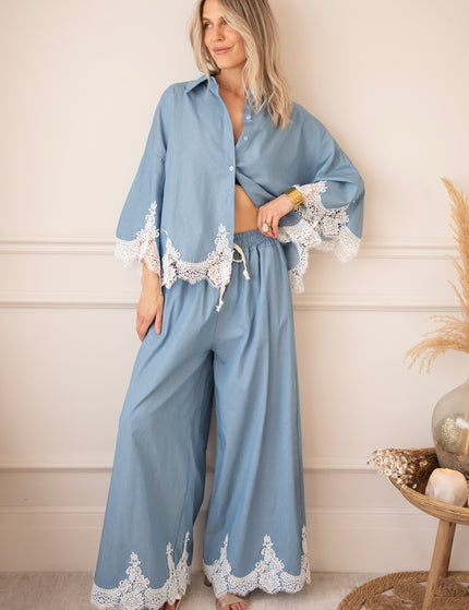Lucy Lace Blue - Pants