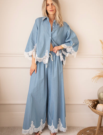 Lucy Lace Blue - Pants