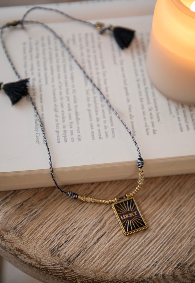 Lucky Tassel Black - Necklace