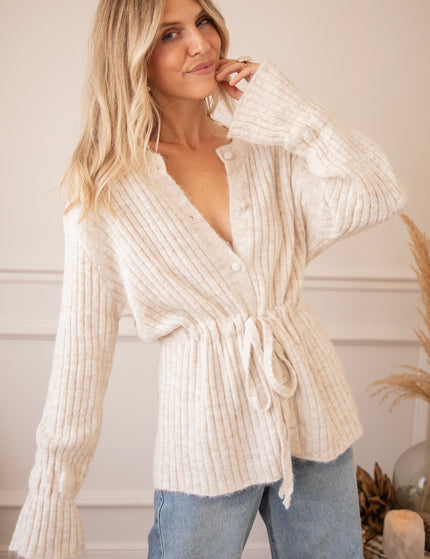 Pull Me Closer Beige - Cardigan