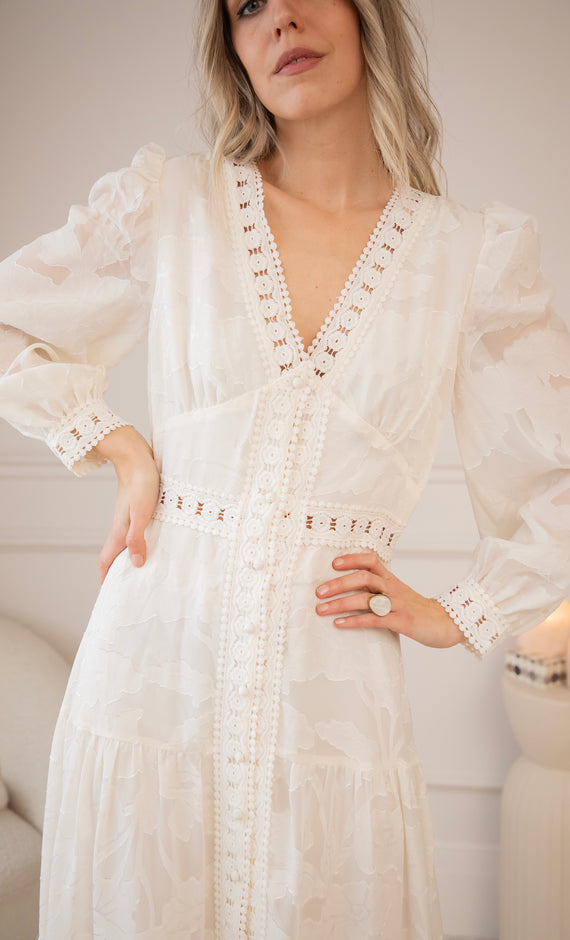 Florine Beige - Maxi Jurk