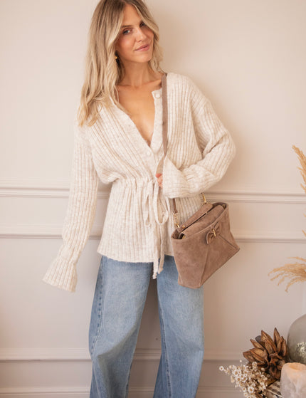 Pull Me Closer Beige - Cardigan