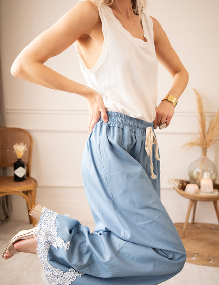 Lucy Lace Blue - Pants
