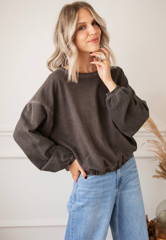 Pullover - Easy Days - Dunkelgrau