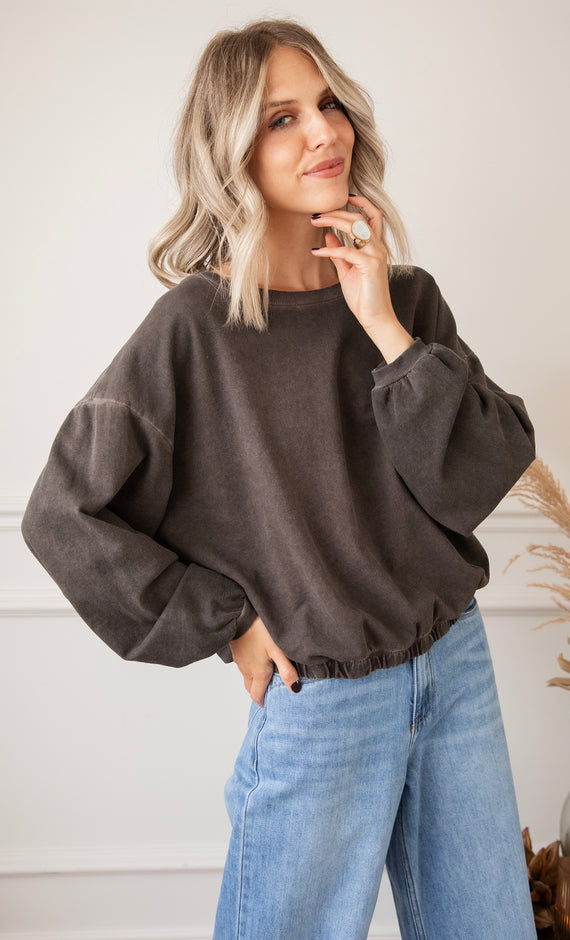 Pullover - Easy Days - Dunkelgrau