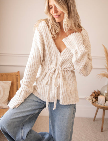 Pull Me Closer Beige - Cardigan
