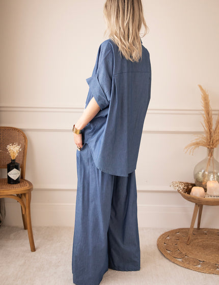 Bloom Below Dark Blue - Blouse