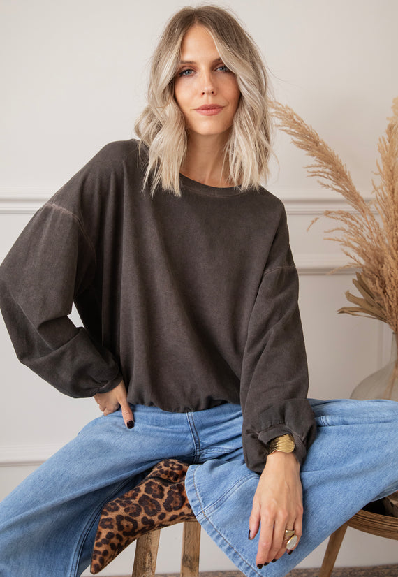 Pullover - Easy Days - Dunkelgrau