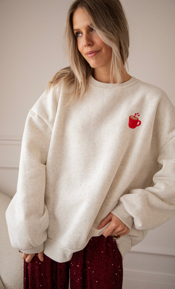 Simplicity Cup Of Christmas Soft Grey - Sweater
