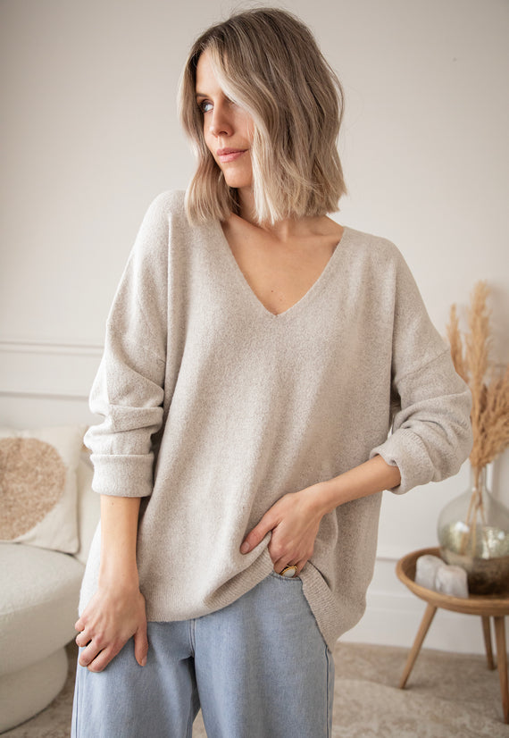 Comfy Billie Beige - Sweater